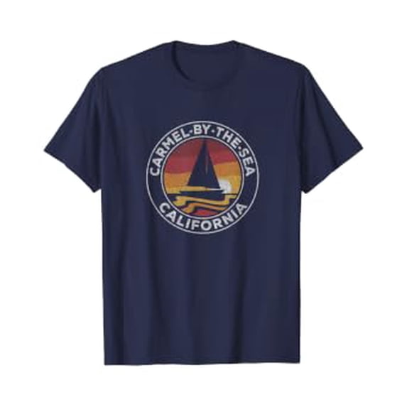 Carmel By The Sea California Sailboat 70s Suns Vintage Retro Graphic ...