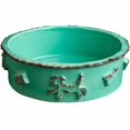 thumbnail image 1 of Carmel Ceramica PDSA3001&nbsp;Dog Food/Water Bowl, Aqua/Green, Small, 1 of 2