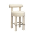thumbnail image 1 of Carmel Cream Velvet Counter Stool, 1 of 6