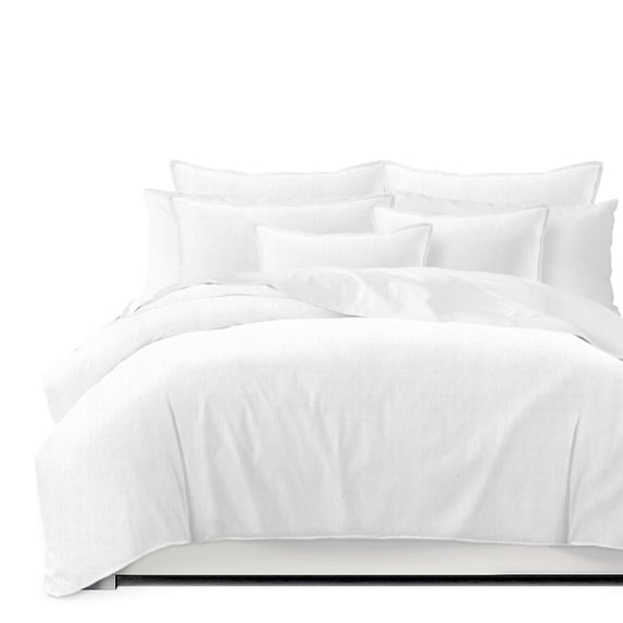 Carmel Linen Bleach White Coverlet Set King