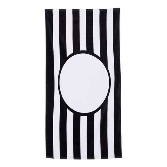 Carmel Towel Company - Carmel Towels Printer Friendly Striped Towel - Color - Black - Size - One Size