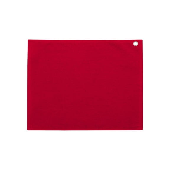 Carmel Towel Company - Velour Hemmed Towel with Grommet & Hook - C1518GH - Red