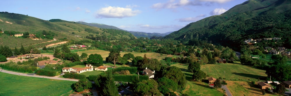 Carmel Valley overlook in panoramic format Carmel Valley Road in Northern California East of Carmel Canvas Art - Panoramic Images (36 x 12)