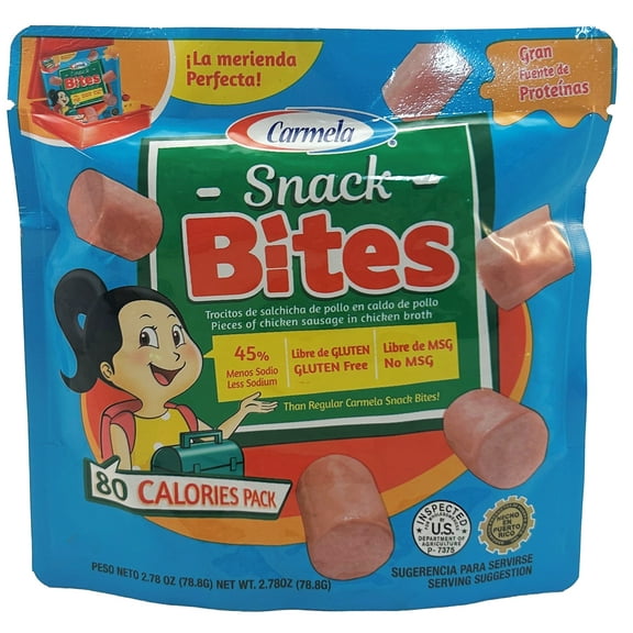 Carmela Chicken Sausage Snack Bites, 80 Calories Pack, 2.78 oz Pouch