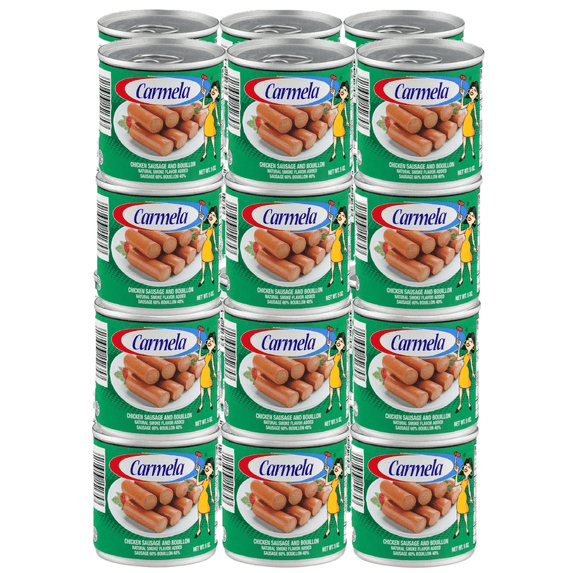 Carmela Salchichas De Pollo, Chicken Vienna Sausages and Bouillon, 5 Ounce Cans, 24 Pack