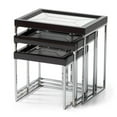 thumbnail image 1 of Carmela Set of 3 Nesting Tables - Glossy Charcoal Sand, 1 of 7