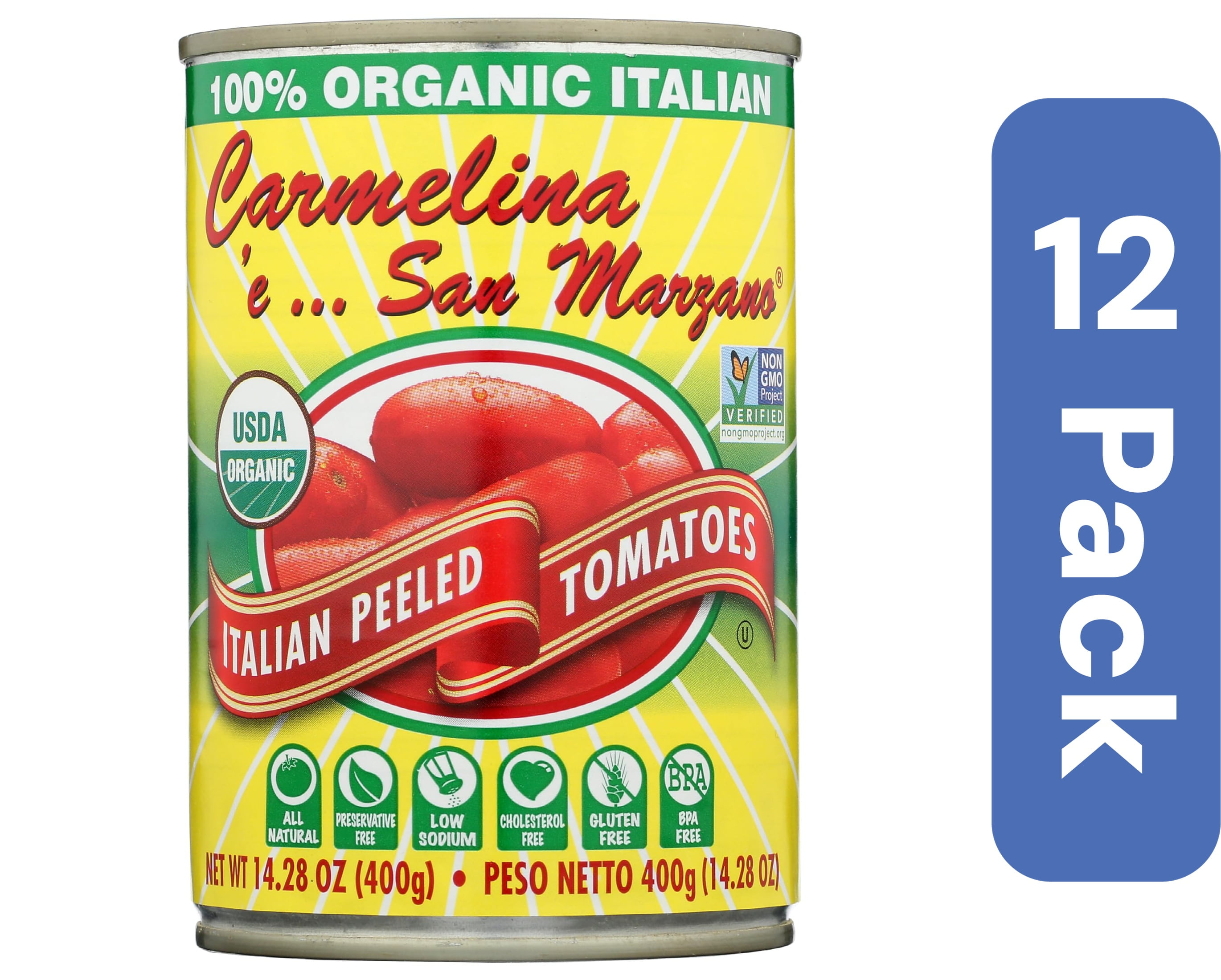 Carmelina E San Marzano Whole Peeled Tomatoes 14.28 oz (Pack Of 12)