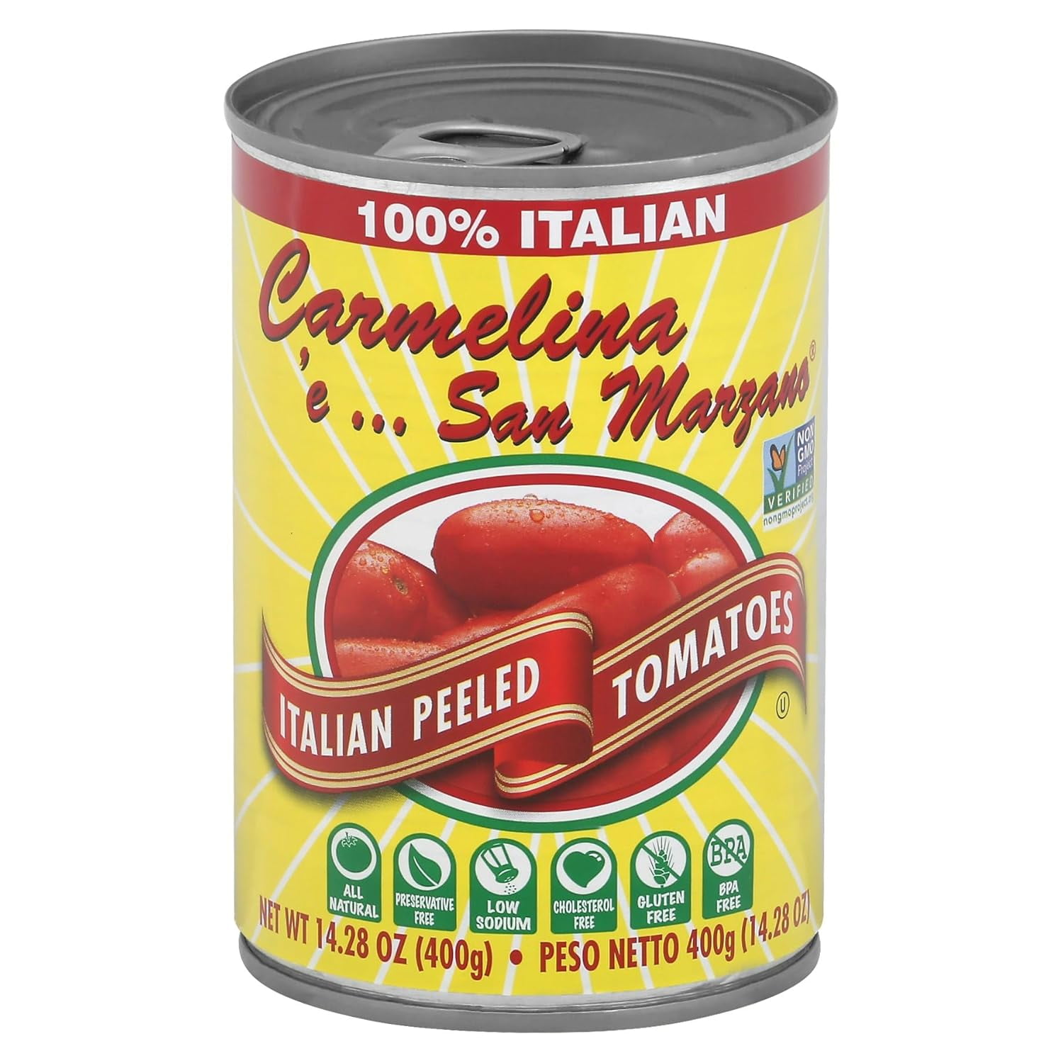 Carmelina & San Marzano Italian Whole Tomato Puree 14.28 oz (Pack of 12)