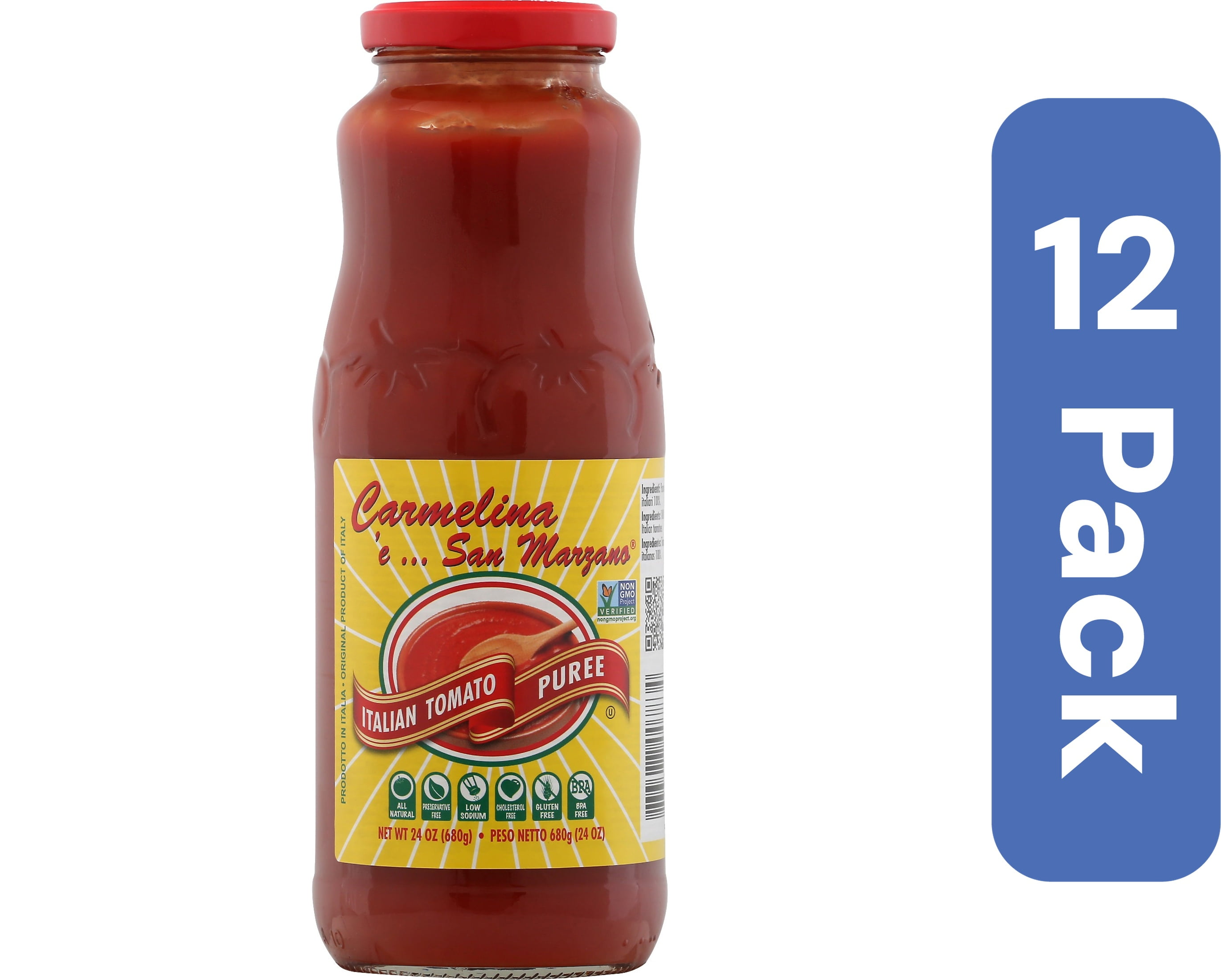 Carmelina San Marzano Tomato Passata 24.28 oz (Pack Of 12)