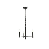 Carmella 3 lights pendant in black