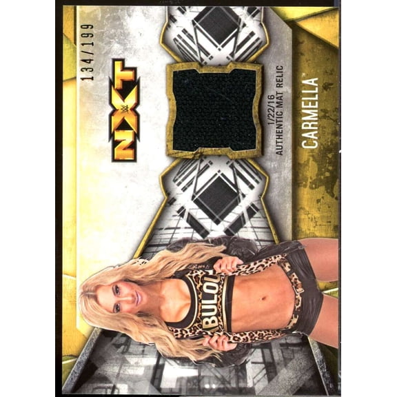 Carmella Card 2016 Topps Heritage WWE NXT Central Florida Mat Relic /199 #CAR