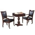 thumbnail image 1 of Carmelli BG2995 Fortress Chess, Checkers & Backgammon Pedestal Game Table & Chairs Set, Mahogany, 1 of 5