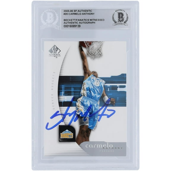 Carmelo Anthony Denver Nuggets Autographed 2005-06 Upper Deck SP Authentic #20 Beckett Fanatics Witnessed Authenticated Card - Fanatics Authentic Certified