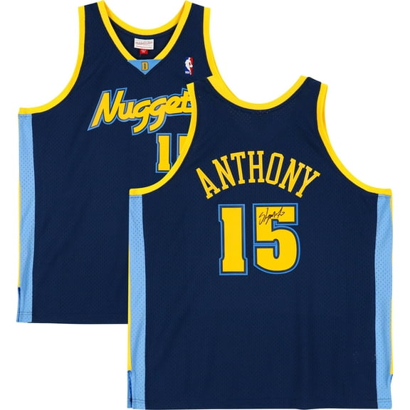 Carmelo Anthony Denver Nuggets Autographed Navy Blue Mitchell & Ness 2006-2007 Swingman Jersey - Fanatics Authentic Certified