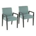 thumbnail image 1 of Lumisource Carmen Contemporary Arm Chair in Black Wood and Teal Fabric - Set of 2, 1 of 6