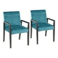 thumbnail image 1 of Lumisource Carmen Contemporary Arm Chair in Black Wood and Crushed Teal Velvet - Set of 2, 1 of 6