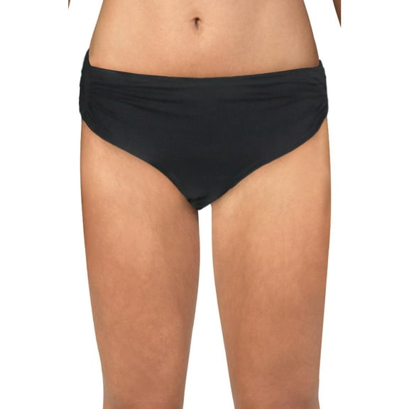 Carmen Marc Valvo Womens O-Ring Hipster Swim Bottom Separates Black XS