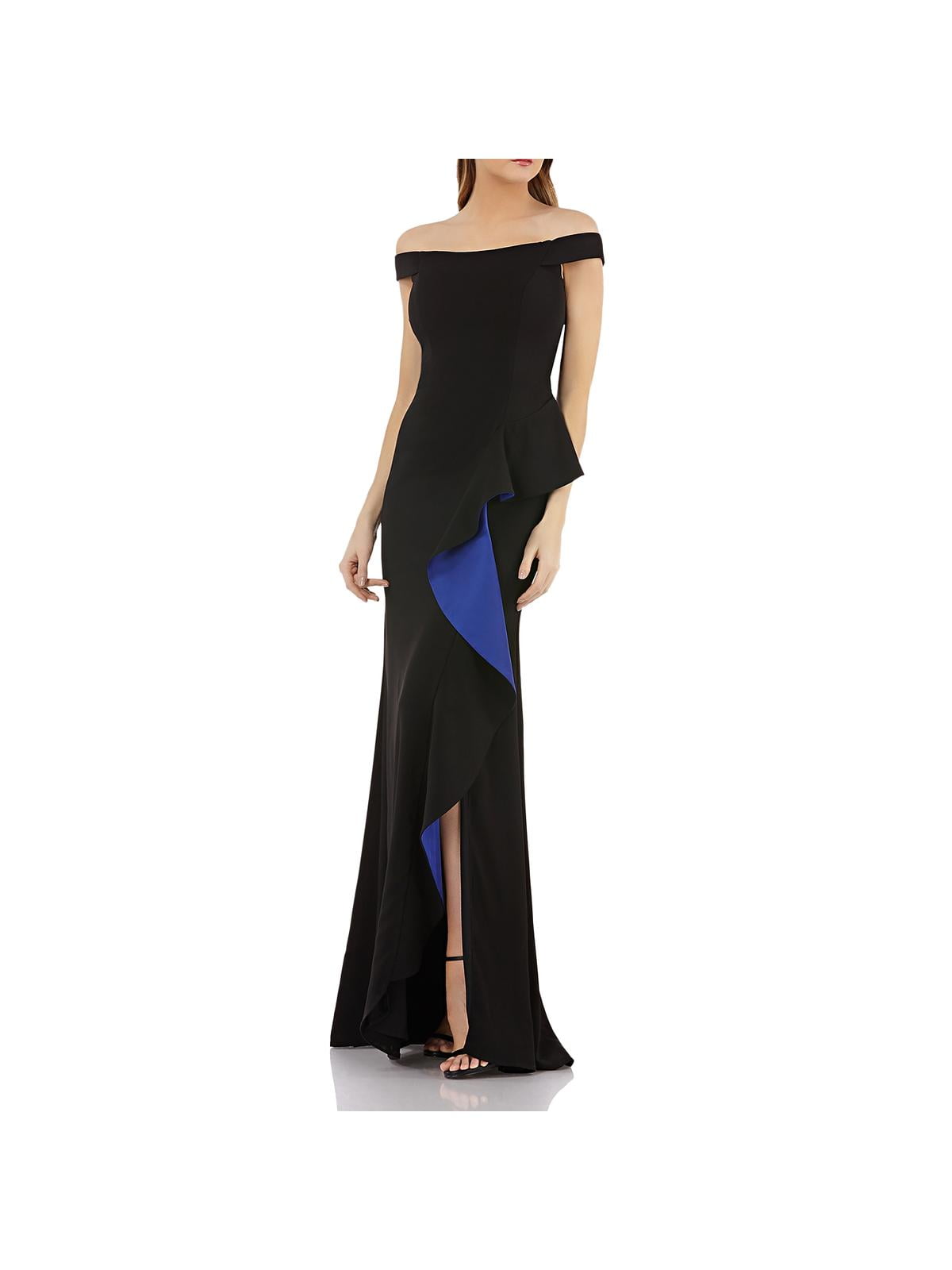 Carmen Marc Valvo Womens Off-The-Shoulder Ruffle Formal Dress - Walmart.com Carmen Marc Valvo Womens Off-The-Shoulder Ruffle Formal Dress - Walmart.com