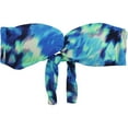 thumbnail image 1 of Carmen Marc Valvo Womens Tie Dye Bandeau Swim Top, Blue, X-Small, 1 of 1