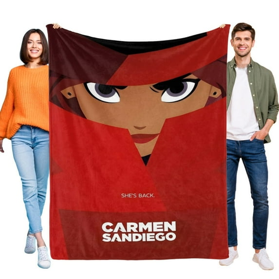 Carmen Sandiego Cartoon Blanket Soft Throw Blanket Micro Fleece Fuzzy Blankets Thin Bed Couch Decor Adult Nap Bedroom Car All Season Birthday Gifts 60"X50"