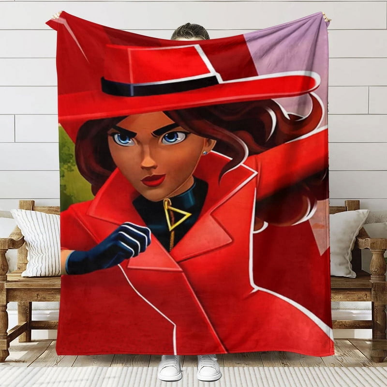 Carmen Sandiego Throw Blanket Gifts for Fans Lover Girls Boys Women Present Hoodie Him Bed 30"x40"
