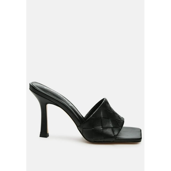 Carmen Woven Strap Mid Heel Sandals