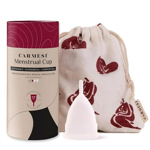 Carmesi Menstrual Cup for Women | Small Size - With Free Pouch | Rash-Free, Itch-Free, Odour-Free