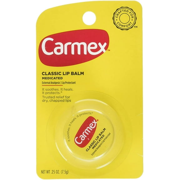 Carmex Classic Lip Balm Medicated, 0.25 oz (Pack of 4)