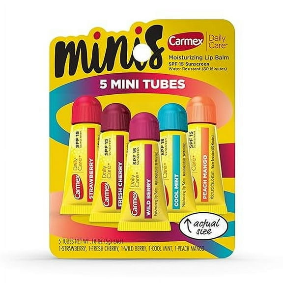 Carmex Daily Care Minis Moisturizing Lip Balm Spf 15, 5 Ea, 2 Pack