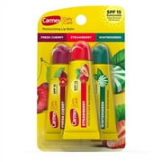 Carmex Daily Care Moisturizing Lip Balm Tubes, SPF 15, Multi-Flavor Lip Balm, 3 Count