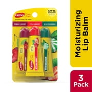 Carmex Daily Care Moisturizing Lip Balm Tubes, SPF 15, Multi-Flavor Lip Balm, 3 Count