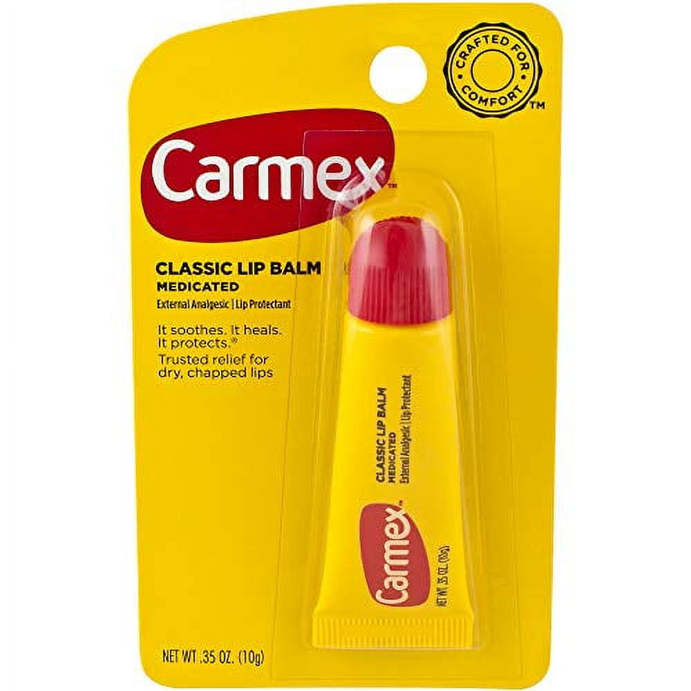 Carmex For Cold Sores Lip Balm Tube 0.35 Oz, 12 Ea