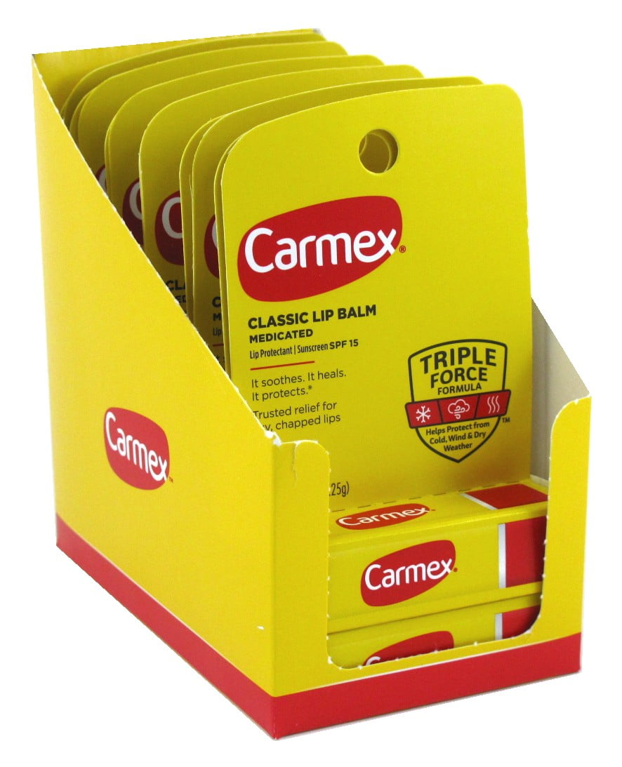 Carmex Lip Balm Stick Original Spf#15 0.15 Ounce (Pack of 12)