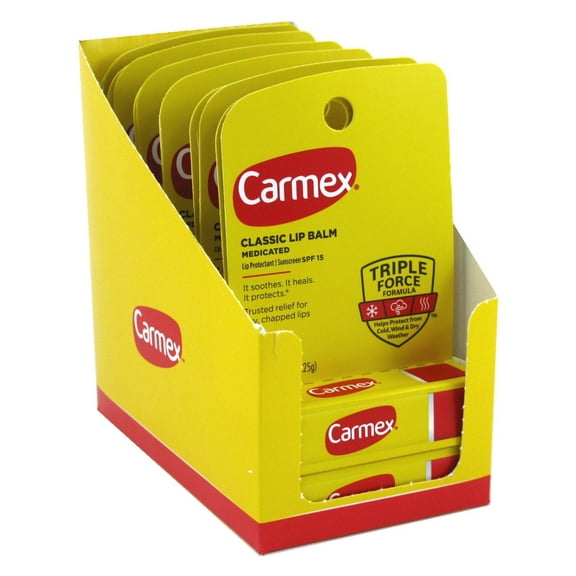 Carmex Lip Balm Stick Original Spf#15 0.15 Ounce (Pack of 12)