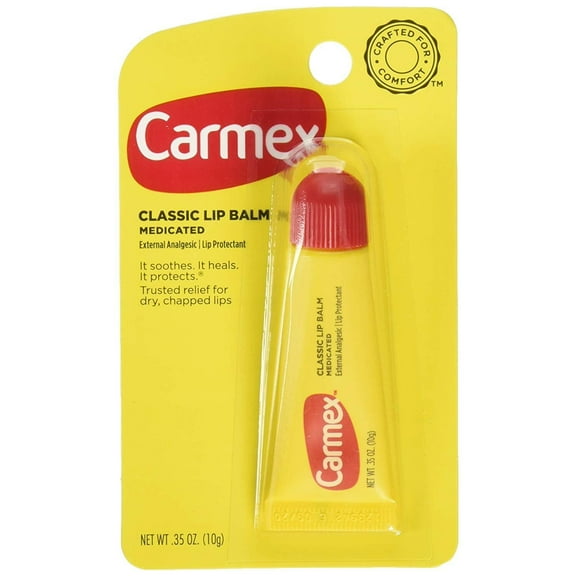 Carmex Lip Moisturizing Tube, Original Balm, 0.35 Oz, Pack of 6