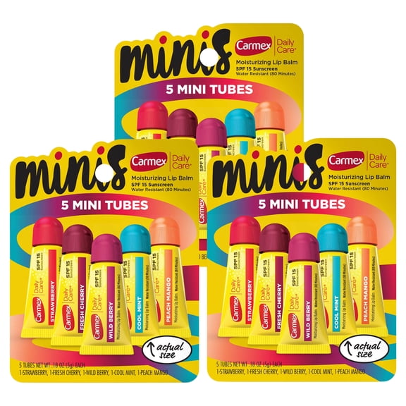 Carmex Minis Moisturizing Lip Balm (Pack of 3)
