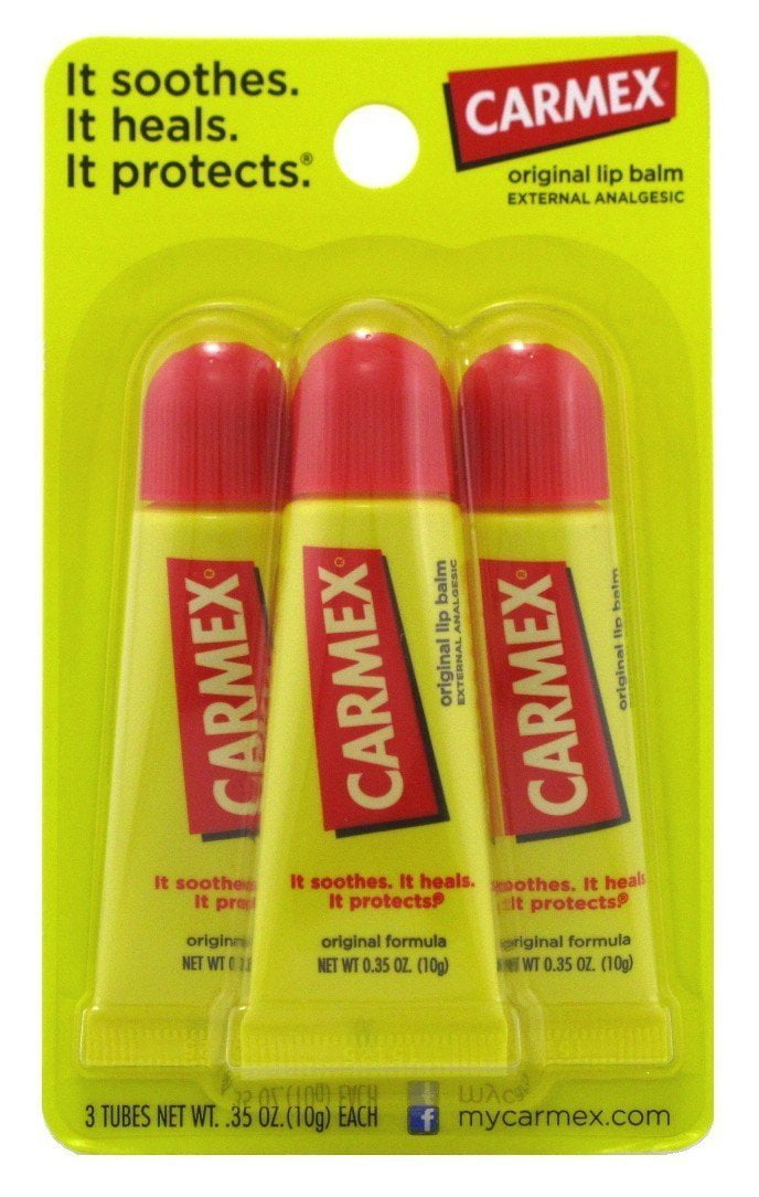 Carmex Orig Lip Balm Ultra Moisturizing, Classic Medicated, 0.35 oz, 5-Pack
