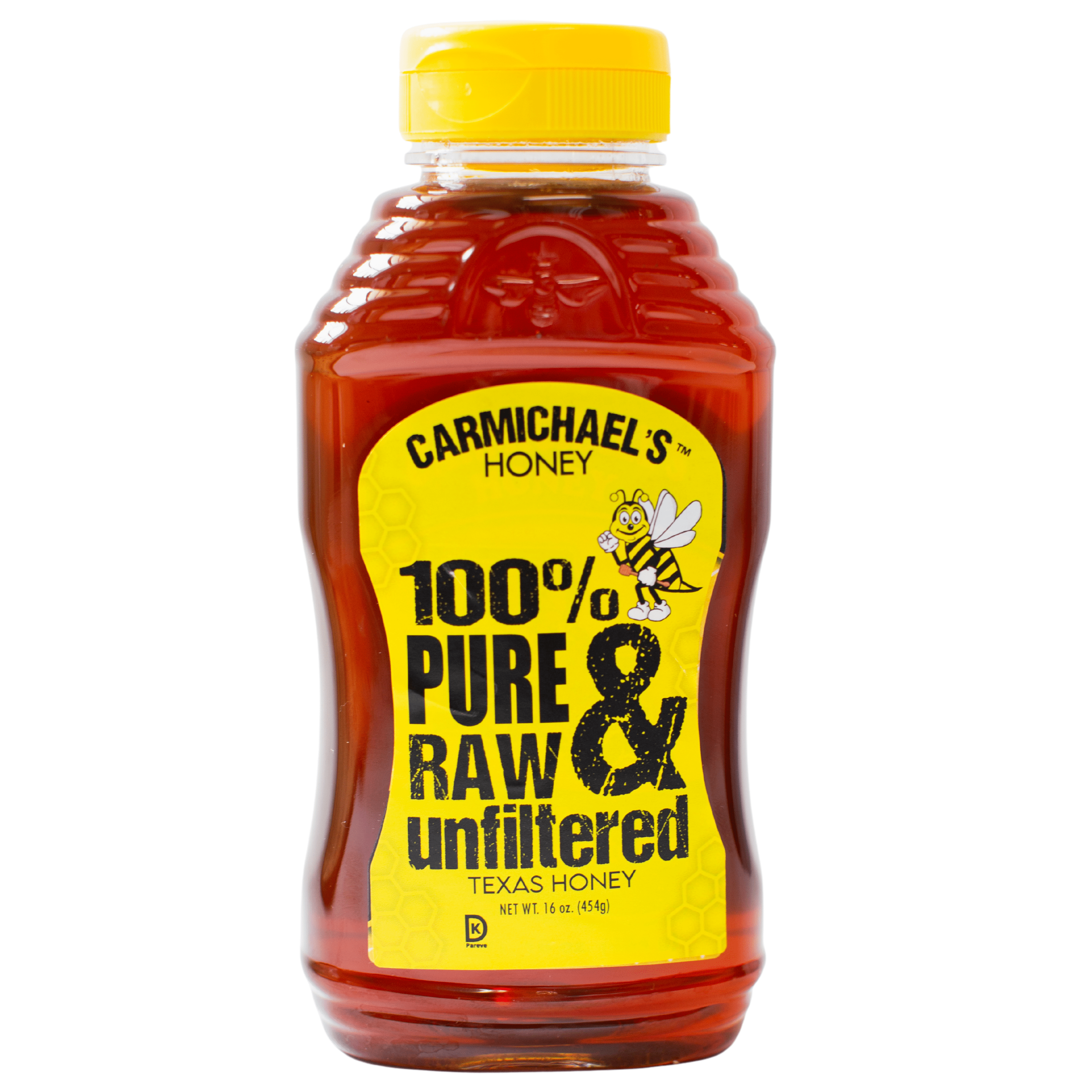 Carmichael's Texas Honey Pure Raw and Unfiltered Bottle 16oz