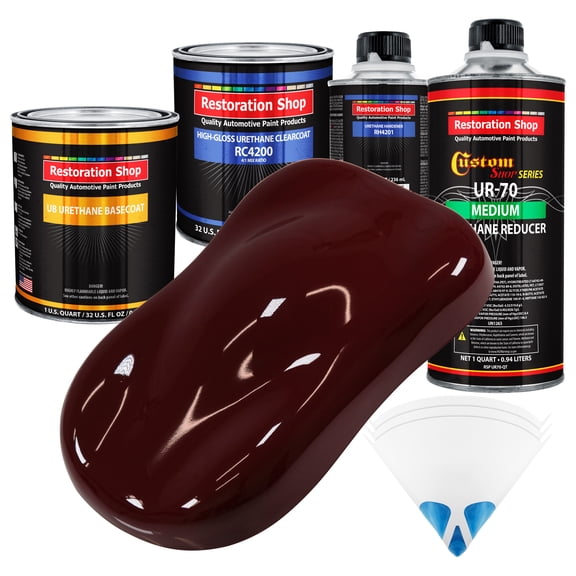 Carmine Red Quart URETHANE BASECOAT CLEARCOAT Car Auto Body Paint Kit