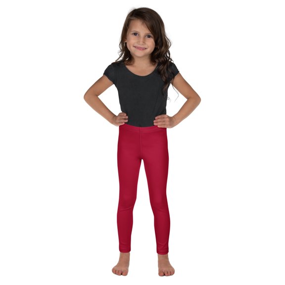 Carmine, Red Toddlers Leggings, Children Red Leggings, Little Kids Red Leggings, Baby Red Leggings