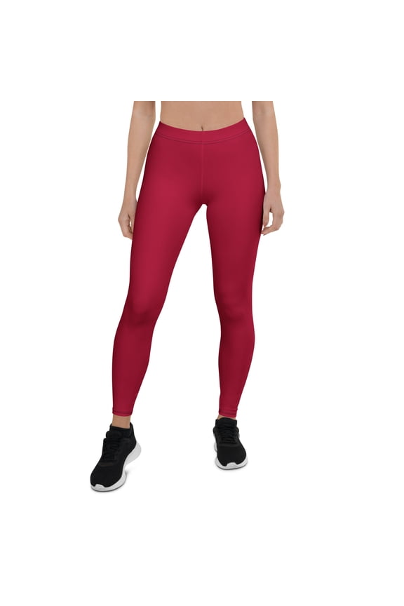 Carmine, Red Women Leggings, Ladies Red Leggings, Young Women Red Leggings, Girls Red Leggings