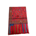 thumbnail image 1 of Carmine Red and Brown Modal Scarves with Intricate Floral Patterns Summer Spring Accessory great for Casual Events, 1 of 3
