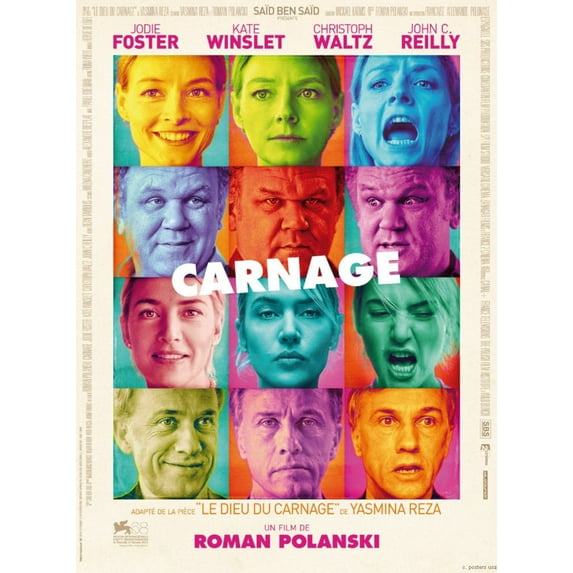 Carnage Movie poster Metal Sign 8inx 12in Art Print on Metal 8x12 Square Adults Best Posters