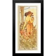 thumbnail image 1 of Carnation 20x40 Large Black Wood Framed Print Art by Alphonse Mucha, 1 of 2