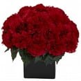 thumbnail image 1 of Nearly Natural 1372-RD Carnation Arrangement with Vase, Red, 1 of 2
