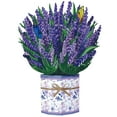 thumbnail image 1 of ‌Lavender Bouquet Pop-Up Greeting Card for Mother’s Day, Birthday, Sympathy – Foldable 3D Flower Card with Envelope, Handmade Texture Gift for Women, Mom, Wife, Valentines, Anniversary, 1 of 8