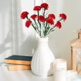thumbnail image 1 of Carnation Bouquet Verdsylv 10 Heads Artificial Carnation Bouquet | Real Latex Bridal Wedding Flowers | Home Decoration Faux Floral Arrangement | 1 Bundle, Latex Wedding Flowers, 1 of 6