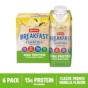 Carnation Breakfast Essentials High Protein Nutritional Drink Shakes, Classic French Vanilla Breakfast Shake, 8 fl oz, 6 Pack