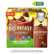Carnation Breakfast Essentials High Protein Nutritional Drink Shakes, Rich Milk Chocolate, 8 fl oz, 6 Pack