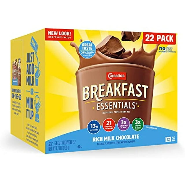 Carnation Breakfast Essentials Powder Drink Mix, Rich Milk Chocolate